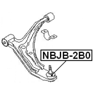Soufflet de rotule FEBEST NBJB-2B0 pour NISSAN MICRA, CUBE FEBEST
