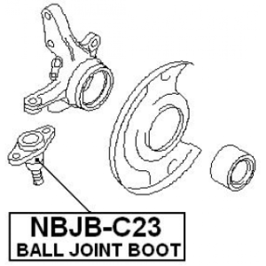 Soufflet de rotule de bras avant FEBEST NBJB-C23 pour NISSAN 40160-05U00 FEBEST