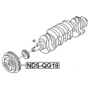 Poulie de vilebrequin FEBEST NDS-QG18 pour NISSAN 12303-4M500 FEBEST