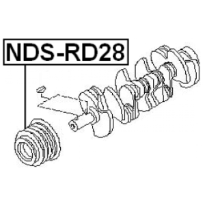 Poulie de vilebrequin FEBEST NDS-RD28 pour NISSAN PATROL FEBEST