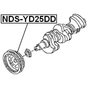 Poulie de vilebrequin FEBEST NDS-YD25DD pour NISSAN 12303-5X00A FEBEST