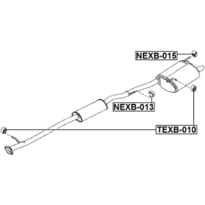 Support de tuyau d'échappement FEBEST NEXB-013 pour NISSAN, RENAULT 20651-4M400 FEBEST