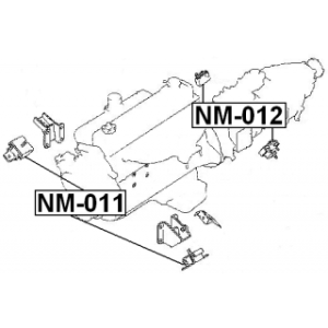 Support moteur avant FEBEST NM-011 pour NISSAN PATROL FEBEST