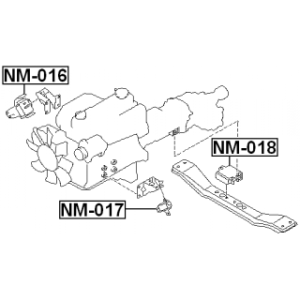Support moteur droit FEBEST NM-016 pour NISSAN 11210-35G00 FEBEST
