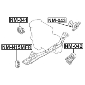 Support moteur droit FEBEST NM-041 pour NISSAN CUBE, MICRA FEBEST