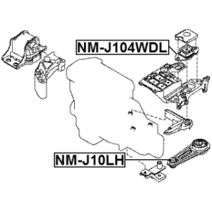 Support de transmission FEBEST NM-J104WDL pour NISSAN 11220-JD22B FEBEST