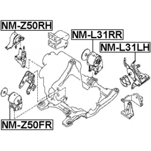 Support moteur arrière FEBEST NM-L31RR pour NISSAN ALTIMA FEBEST