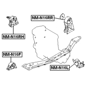 Support moteur avant FEBEST NM-N16F pour NISSAN 11270-BM500 FEBEST