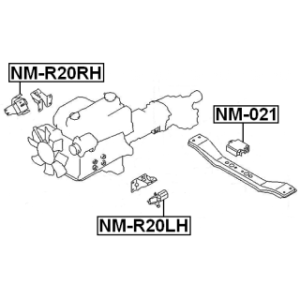 Support moteur gauche FEBEST NM-R20LH pour NISSAN TERRANO FEBEST