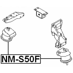 Support moteur avant FEBEST (hydraulique) NM-S50F pour INFINITI FX FEBEST