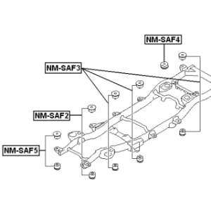 Coussin de cadre FEBEST NM-SAF5 pour NISSAN PATROL OE 95510-06J00 FEBEST