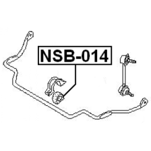Silentbloc de barre stabilisatrice avant FEBEST NSB-014 pour NISSAN 54613-0P004 FEBEST