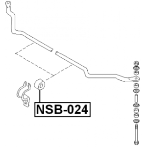 Silentbloc de barre stabilisatrice avant FEBEST NSB-024 pour NISSAN 54613-2S600 FEBEST