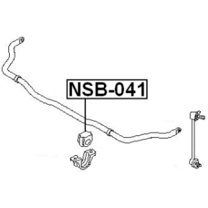 Silentbloc de barre stabilisatrice avant FEBEST NSB-041 pour INFINITI FX FEBEST