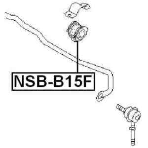 Silentbloc de barre stabilisatrice avant FEBEST NSB-B15F pour NISSAN 44513-31010 FEBEST
