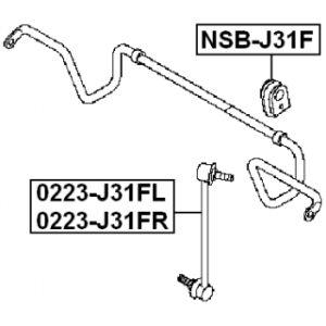 Silentbloc de barre stabilisatrice avant FEBEST NSB-J31F pour NISSAN TEANA FEBEST