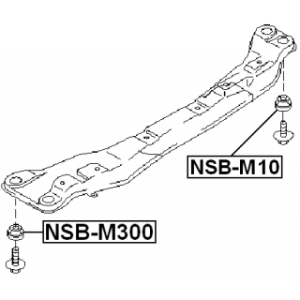 Silentbloc de traverse avant moteur FEBEST NSB-M300 pour NISSAN 11248-5M300 FEBEST