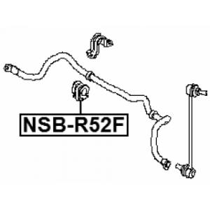 Silentbloc de barre stabilisatrice avant FEBEST NSB-R52F pour NISSAN, INFINITI 54613-3JA0A FEBEST