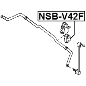 Silentbloc de barre stabilisatrice avant FEBEST NSB-V42F pour NISSAN QUEST FEBEST