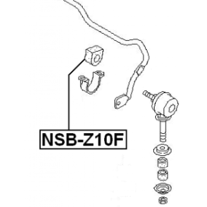 Silentbloc de barre stabilisatrice avant FEBEST NSB-Z10F pour NISSAN CUBE FEBEST