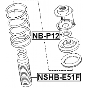 Soufflet d'amortisseur avant FEBEST NSHB-E51F pour NISSAN ELGRAND FEBEST