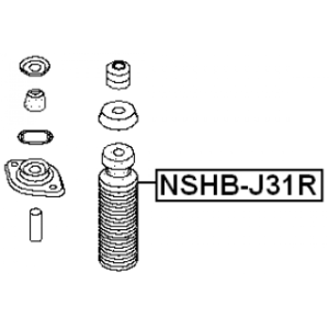 Soufflet d'amortisseur arrière FEBEST NSHB-J31R pour NISSAN TEANA, PRESAGE FEBEST