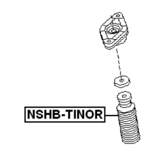 Soufflet d'amortisseur arrière FEBEST NSHB-TINOR pour NISSAN 55240-2F002 FEBEST