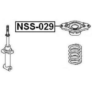 Support d'amortisseur arrière FEBEST NSS-029 pour NISSAN PRIMERA FEBEST