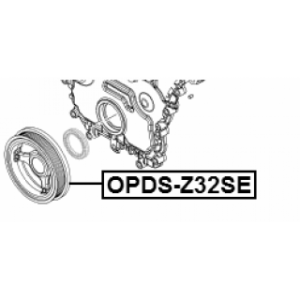 Poulie de vilebrequin FEBEST OPDS-Z32SE pour HOLDEN, CHEVROLET 4811527 FEBEST