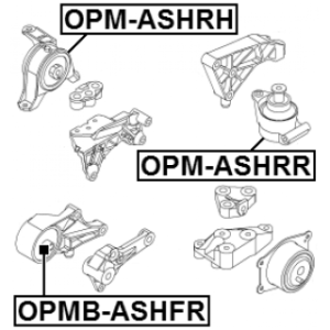 Support moteur arrière FEBEST OPM-ASHRR pour VAUXHALL, CHEVROLET 5682519 FEBEST