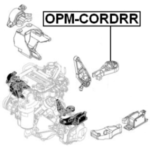 Support moteur arrière FEBEST OPM-CORDRR pour VAUXHALL CORSA, ADAM FEBEST