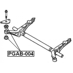 Silentbloc de traverse arrière FEBEST PGAB-004 pour PEUGEOT, CITROËN 5087.35 FEBEST