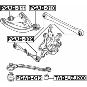 Bague de biellette arrière FEBEST PGAB-009 pour PEUGEOT, CITROËN 0000517847 FEBEST