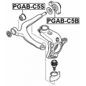 Silentbloc de bras de suspension avant FEBEST PGAB-C5S pour CITROËN C5 FEBEST