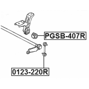 Silentbloc de barre stabilisatrice arrière FEBEST PGSB-407R pour PEUGEOT 407 FEBEST