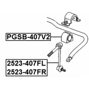 Silentbloc de barre stabilisatrice avant FEBEST PGSB-407V2 pour PEUGEOT, CITROËN 5094.A0 FEBEST