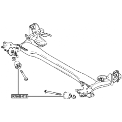 Silentbloc d'essieu FEBEST RNAB-019 pour RENAULT MEGANE 480800003R FEBEST