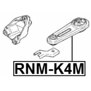 Support moteur arrière FEBEST RNM-K4M pour RENAULT, DACIA, NISSAN 112383665R FEBEST