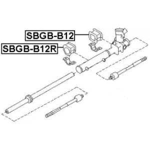 Œillet de boîtier de crémaillère de direction FEBEST SBGB-B12R pour SUBARU 34115-AA030 FEBEST