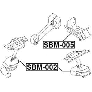 Support moteur arrière FEBEST SBM-005 pour SUBARU 41022-AC150 FEBEST