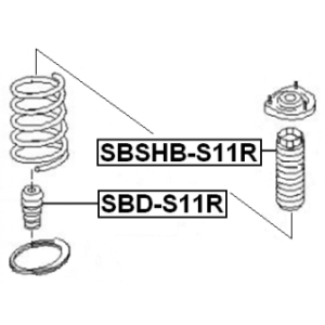 Soufflet d'amortisseur arrière FEBEST SBSHB-S11R pour SUBARU 20372-FE010 FEBEST