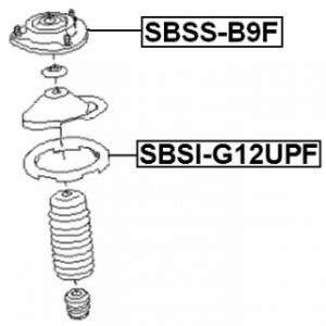 Support d'amortisseur avant FEBEST SBSS-B9F pour SUBARU 20320-FG000 FEBEST