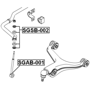 Bague de biellette de barre stabilisatrice avant FEBEST SGAB-001 pour SSANGYONG REXTON FEBEST