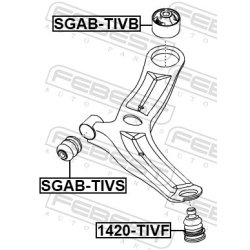 Support de bras oscillant FEBEST SGAB-TIVB pour HERO, SSANGYONG FEBEST