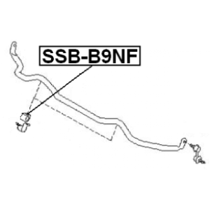 Silentbloc de barre stabilisatrice avant FEBEST SSB-B9NF pour SUBARU TRIBECA FEBEST