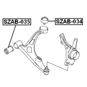 Douille arrière, bras de commande avant FEBEST SZAB-034 pour SUZUKI 45201-54G00 FEBEST
