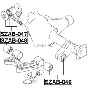 FEBEST Douille de différentiel avant SZAB-048 pour SUZUKI GRAND FEBEST