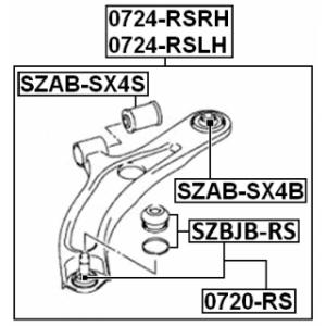 FEBEST Douille arrière, bras de commande avant SZAB-SX4B pour SUZUKI et plus. FEBEST