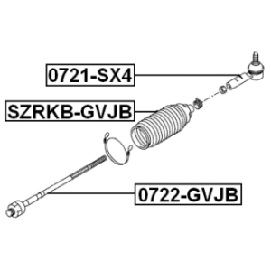 Soufflet de direction FEBEST SZRKB-GVJB pour SUZUKI 48571-65J00 FEBEST