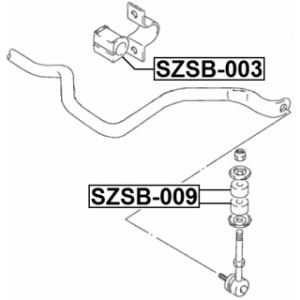 Silentbloc de barre stabilisatrice avant FEBEST SZSB-003 pour SUZUKI, SANTANA 42412-66D00 FEBEST
